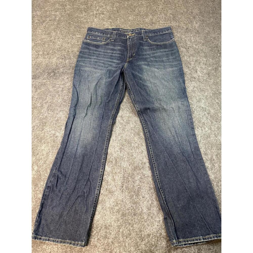 Roebuck & Co Regular Blue Jeans Dark Straight 36 X 30 Heritage Supply Company
